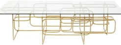 Ława Meander 140x80 Cm Transparentno-złota