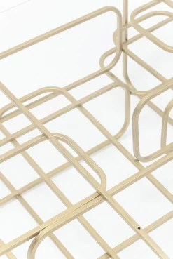 Ława Meander 140x80 Cm Transparentno-złota