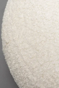 Ławka Do Przedpokoju Tkanina Boucle Biała 81x65 Cm