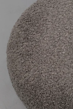 Ławka Do Przedpokoju Tkanina Boucle Szara 81x65 Cm