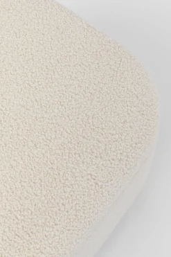 Ławka Do Przedpokoju Ze Schowkiem Tkanina Pluszowa Biała 109x45 Cm