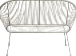 Ławka Ogrodowa Biała żyłkowa 121 Cm