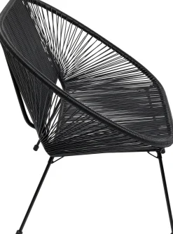 Ławka Ogrodowa Czarna żyłkowa 121 Cm