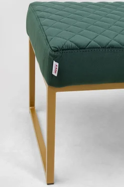 Ławka Smart 90x40 Cm Ciemnozielona - Nogi Złote