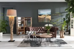 Barek Na Kółkach West Coast 60x152 Cm Brązowy Ekoskóra
