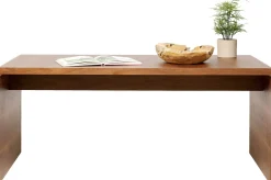 Biurko Duże Fornirowane Orzech 180x85 Cm