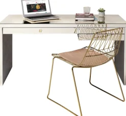 Biurko Luxury Champagne 140x61 Cm Szampańskie