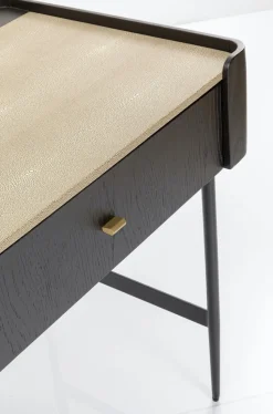 Biurko Milano 140x58 Cm Ciemnobrązowe Z Kremowym Blatem