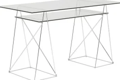 Biurko Polar 135x65 Cm Transparentne Blat 8 Mm