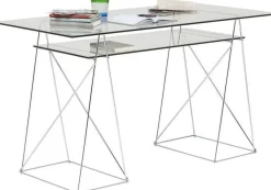 Biurko Polar 135x65 Cm Transparentne Blat 8 Mm