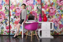 Biurko Snake Z Szufladami 150x70 Cm Białe