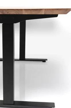 Biurko Z Elek. Regulacją Wysokości Symphony 160x80 Cm Brązowe - Nogi Czarne