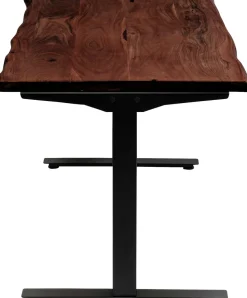 Biurko Z Elek. Regulacją Wysokości Harmony 180x90 Cm Akacja Brązowe - Nogi Czarne