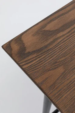 Biurko Z Szufladą Brązowe MDF 153x71 Cm Skóra Naturalna