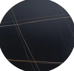 Blat Ceramiczny Okrągły Czarny Ø120 Cm