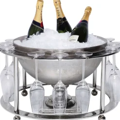 Cooler Do Butelek Champagne Time ∅61x38 Cm Srebrny