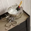 Cooler Do Butelek Octopus 46x26 Cm Srebrny