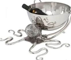Cooler Do Butelek Octopus 46x26 Cm Srebrny