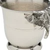 Cooler Do Wina Lub Szampana Srebrny Z Aluminium Motyw Słonia 4,5 L