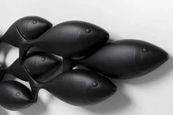 Dekoracja ścienna Czarna Ryby Tuńczyki 181x41 Cm
