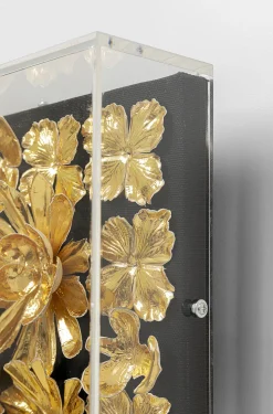 Dekoracja ścienna Gold Flower 80x80 Złota