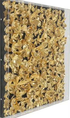 Dekoracja ścienna Gold Flower 60x60 Cm