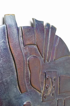 Dekoracja ścienna Kala Ø45 Cm Antracytowa Antyczna