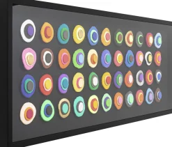 Dekoracja ścienna Kolorowa Terakota Rama Czarna 160x60 Cm