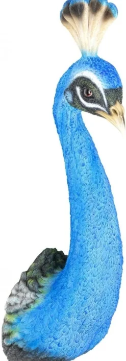 Dekoracja ścienna Peacock 16x68 Cm Niebieska