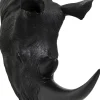 Dekoracja ścienna Rhino Head Antique 43x51 Cm Czarna