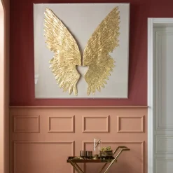 Dekoracja ścienna Wings 120x120 Cm Złota