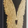 Dekoracja ścienna Wings 120x120 Cm Złoto-czarna