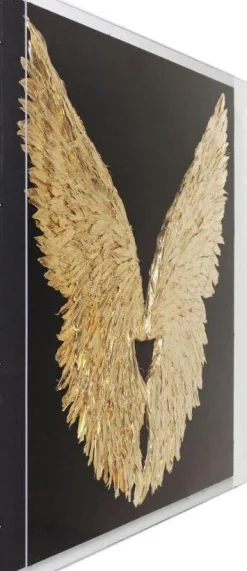 Dekoracja ścienna Wings 120x120 Cm Złoto-czarna