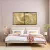Dekoracja ścienna Złote Fale 60x120 Cm