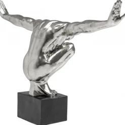Dekoracja Stojąca Athlete XL 100x64 Cm Srebrna