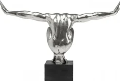 Dekoracja Stojąca Athlete XL 100x64 Cm Srebrna