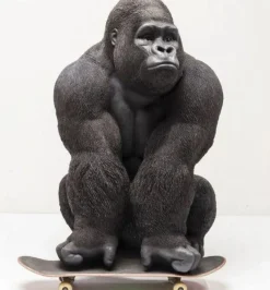 Dekoracja Stojąca Gorilla Front 90x107 Cm Czarna