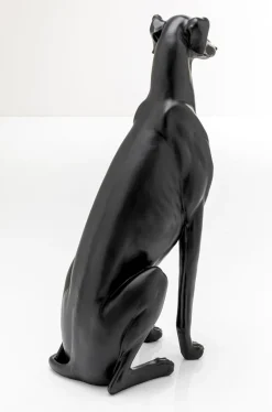 Dekoracja Stojąca Greyhound Bruno 44x80 Cm Czarna Matowa