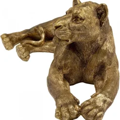Dekoracja Stojąca Lion 113x40 Cm Złota