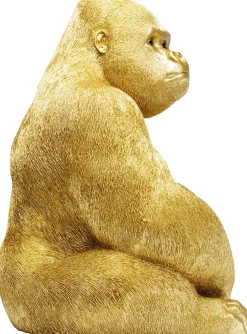 Dekoracja Stojąca Monkey Gorilla Side XL 60x76 Cm Złota