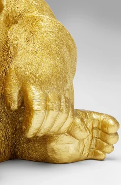 Dekoracja Stojąca Monkey Gorilla Side XL 60x76 Cm Złota