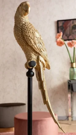 Dekoracja Stojąca Parrot 23x120 Cm Złota