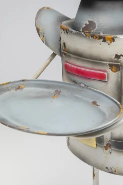 Dekoracja Stojąca Stalowa Postarzana Robot Gottlieb 74 Cm