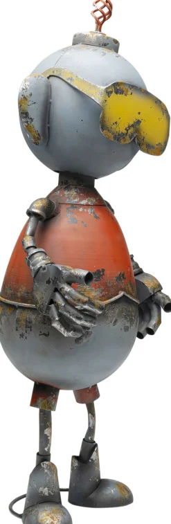 Dekoracja Stojąca Stalowa Postarzana Robot Anthony 92 Cm