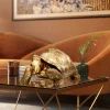 Dekoracja Stojąca Turtle 60x32 Cm Złota