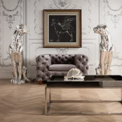 Dekoracja Stojąca Welcome Panther 57x150 Cm Srebrna Lewa