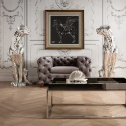 Dekoracja Stojąca Welcome Panther 57x150 Cm Srebrna Prawa