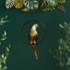 Dekoracja Wisząca Swinging Parrot 27x57 Cm Złota