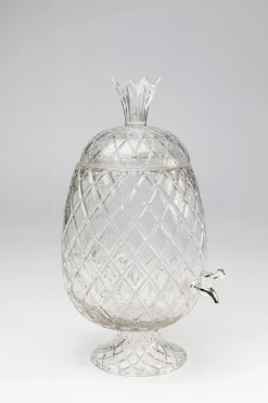 Dyspenser Do Napojów Szklany Transparentny Ananas Ø26x50 Cm