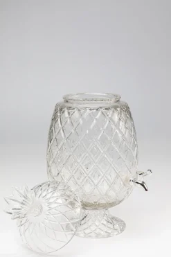 Dyspenser Do Napojów Szklany Transparentny Ananas Ø26x50 Cm